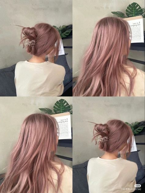 Gelled Hairstyles, Permanente Make-up, Hair Color Asian, Light Pink Hair, Korean Hair Color, Hair Color Underneath, Ash Hair Color, Dyed Hair Inspiration, Pretty Hair Color