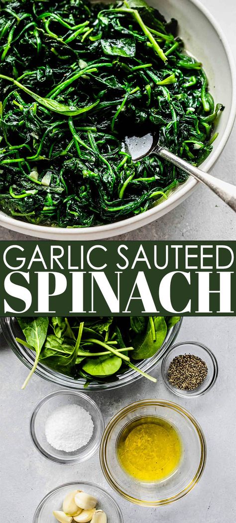 Cooked Spinach Recipes, Spinach Recipes Side, Fresh Spinach Recipes, Hamburger Casseroles, Spinach Side Dish, Spinach Recipes Healthy, Casseroles Recipes, Sautéed Veggies, Healthy Greens