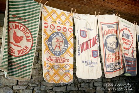 Vintage Feed Sacks, Vintage Flour Sacks, Flour Sacks, Feed Store, Clothing Projects, Sack Dress, Burlap Sacks, Feedsack Fabric, Sewing Clothing