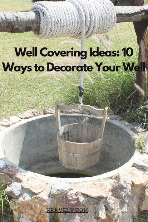 Need some well covering ideas to spruce up your garden? If you need to secure and improve the look of a wellhead on your property, whether it’s a historic water well or a more recent installation, you’ve come to the correct spot. How To Hide Water Softener Outside, Decorative Well Pump Covers, How To Hide A Well In Your Yard, Well Decoration Ideas, Well Head Cover Ideas, Diy Well Cover, Well Pump Cover Ideas, Well Cover Ideas Outdoor, Water Well House