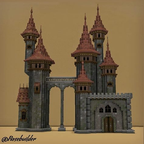 Minecraft Houses Castle, Minecraft Medieval Buildings, Themed Houses, Minecraft Castle Designs, Cute Minecraft, Minecraft Statues, Minecraft Structures, Bangunan Minecraft, Minecraft Pictures