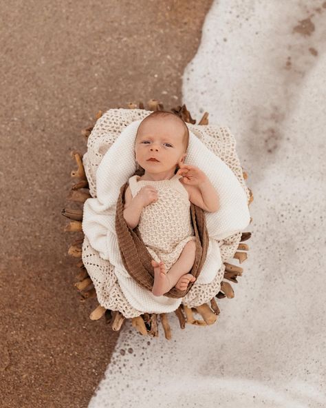 A moment for sunrise newborn sessions ✨ Swipe to the end for my favorite photo ever Infant Beach Photoshoot, Beach Newborn Pictures, Beach Newborn Photography, Newborn Beach Photos, Newborn Beach Photography, Beach Baby Photography, Maternity Ideas, Newborn Family Photos, Newborn Pics