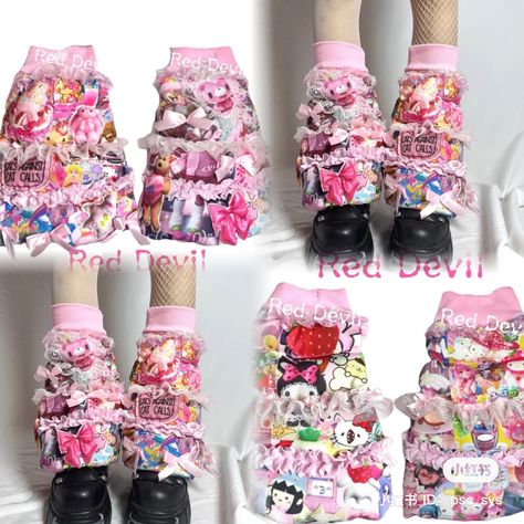 Harajuku Leg Warmers, Diy Leg Warmers, Decora Accessories, Harajuku Accessories, Harajuku Shoes, Decora Fashion, Decora Harajuku, Harajuku Decora, Gyaru Fashion