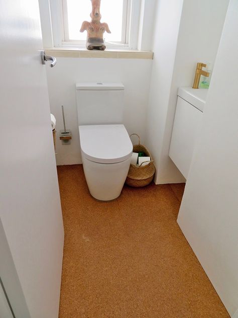 Cork Flooring Bathroom, Flooring For Bathroom, Cork Floor, Cork Sheet, Making A Decision, Bathroom Floor Plans, Cork Tiles, Compact Bathroom, Floor Bathroom