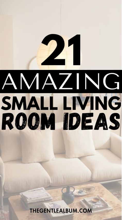 21 Genius Small Living Room Ideas That Look Beautiful 1 Minimal Living Room Decor Small Spaces, Small Living Room Decor Ideas Cozy, Small Sectionals For Small Living Room, Small Living Room Layout Inspiration, How To Decorate A Small Living Room, Small Lounge Room Ideas, Storage Living Room Wall, Small Living Room Ideas Layout, Small Apartment Living Room Layout