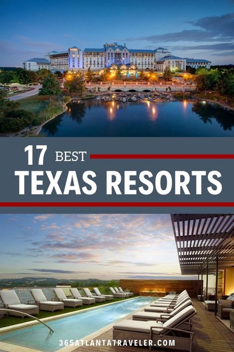 The Lone Star State has a little bit of everything for all travelers -- including some amazingly beautiful resorts. With water parks, spas, awesome guest rooms, delicious restaurants, golf and more, these resorts in Texas are worth visiting. Resorts In Texas, Texas Resorts, Unique Resorts, Southwest Travel, Beautiful Resorts, Visit Texas, Resort Pools, Water Parks, Golf Trip