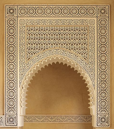 Marocco Interior, Moroccan Interior Design, Moroccan Inspiration, Mosque Design, Arsitektur Masjid, Arch Architecture, Moroccan Interiors, Islamic Patterns, Islamic Art Pattern