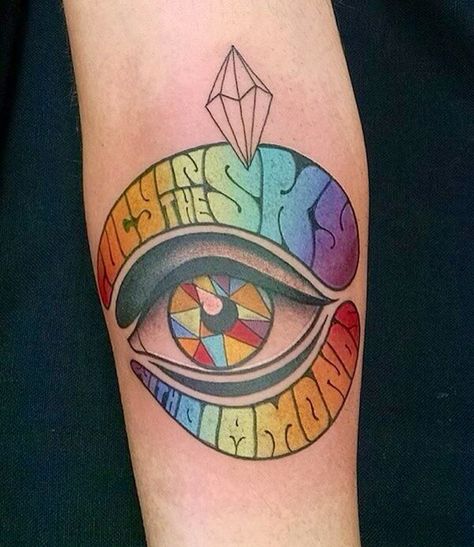 Beatles Tattoo, Tattoos For Couples, Rimini Italy, Diamond Tattoos, Sweet Tattoos, Inked Magazine, Lucy In The Sky, Eye Tattoo, Skin Art