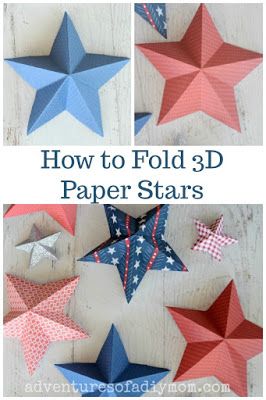 Star Paper Craft, Folded Paper Stars, Juleverksted For Barn, 3d Paper Star, Kerajinan Diy, Diy Star, Learn Crafts, Diy Stationery, 3d Paper Crafts