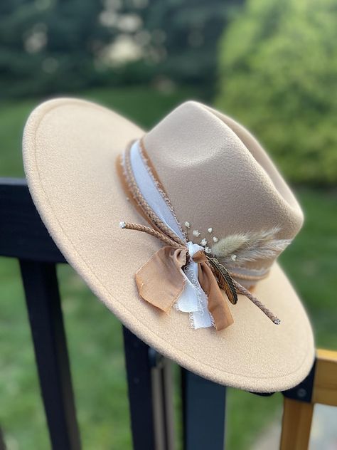 Feather and Felt Hat Bar Workshop at Curly Tail Coffee Tickets, Wed, Oct 11, 2023 at 6:00 PM | Eventbrite Hat Ribbon Ideas, Womens Cowboy Hats Felt, Designed Cowboy Hats, Country Felt Hat, Felt Hat Decorating Ideas, Western Hat Bar, Hat Designs Ideas, Hat Bar Accessories, Custom Rancher Hat