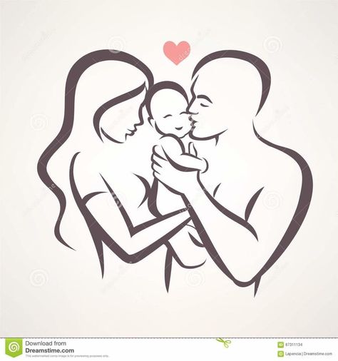 가족 일러스트, In His Arms, Father And Baby, Dad Tattoos, Baby Drawing, Pola Sulam, Baby Tattoos, Pencil Art Drawings, Baby Art