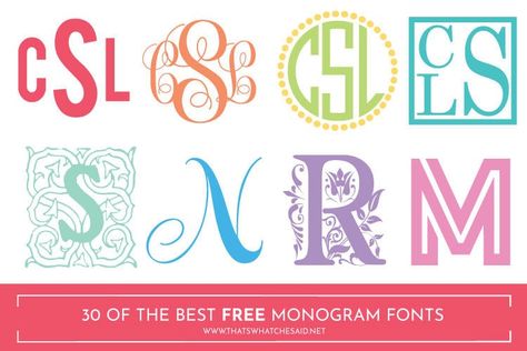 Perfect to use with your Cricut or Silhouette so you can Monogram All. The. Things.  Details on how to download & design in Design Space!  Free to download!  #monograms #cricutmade #monogram Circle Monogram Font Free, Cricut Monogram Font, Script Monogram Font, Monogram Border, Circle Monogram Font, Free Monogram Fonts, Holiday Monogram, Free Calligraphy Fonts, Cricut Monogram