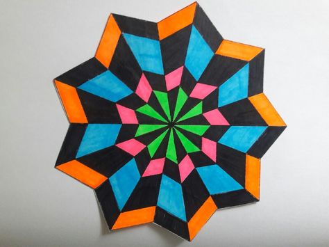 Symmetrical Rangoli Designs, Padwa Rangoli, 3d Kolam, Impossible Shapes, Indian Rangoli Designs, Gudi Padwa, Diy Crafts Bookmarks, Colorful Rangoli, Rangoli Designs Latest