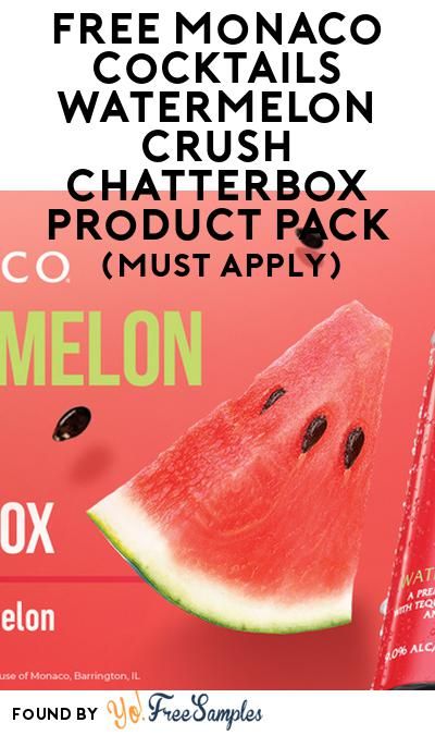 FREE Monaco Cocktails Watermelon Crush Chatterbox Product Pack (Select States, Must Apply) - Yo! Free Samples https://yofreesamples.com/food-samples/free-monaco-cocktails-watermelon-crush-chatterbox-product-pack-select-states-must-apply/ Watermelon Crush, Food Samples, Cross Your Fingers, Get Free Stuff, Free Stuff, Party Packs, Free Samples, Monaco, Watermelon