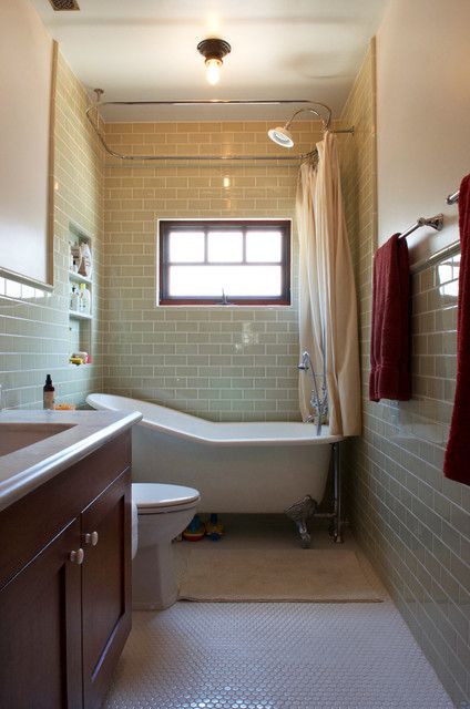 Craftsman Kitchen - Traditional - Bathroom - Los Angeles - by Formsource Design | Houzz Wood Trim Bathroom, 90s Bathroom Remodel, Craftsman Bathroom Remodel, 90s Bathroom, Craftsman Remodel, Craftsman Bathroom, Kitchen Traditional, Traditional Bathrooms, Craftsman Kitchen