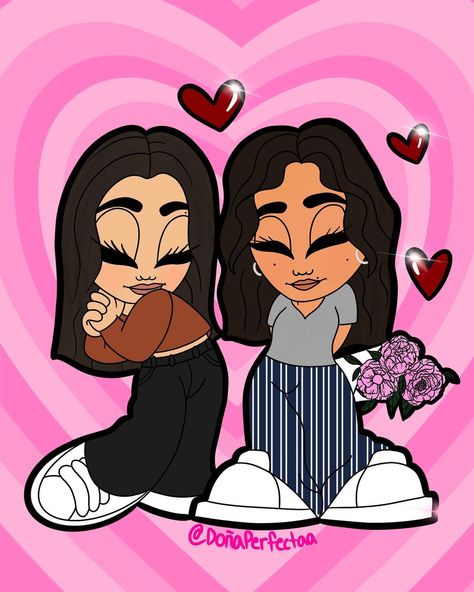 Doña Perfecta on Instagram: “I hope everyone is having a great Saturday!! Much love to everyone and thank you for being amazing supporters❤️❤️” Custom Couple Illustration, Chicano Love, Arte Cholo, Cholo Art, Best Friend Drawings, Walpaper Hello Kitty, Chicano Drawings, Cute Canvas Paintings, Art Friend