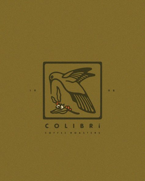 Colibrí Coffee Roasters Logo inspired by some of my time in Colombia ☺️ home to 147 hummingbird species, and some of the best coffee in… | Instagram Hummingbird Logo Design, Coffee Roaster Logo, Illustration Coffee Shop, Farm Logo Inspiration, Logo Casa, Coffee Branding Design, Hummingbird Logo, Hummingbird Species, Sunflower Farm