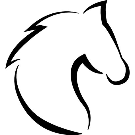 Horse head with hair outline Horse Head Silhouette Outline, Leg Outline, Horse Head Outline, Easy Horse Drawing, Horse Head Drawing, Head Pumpkin, Head Outline, Horse Outline, Horse Stencil