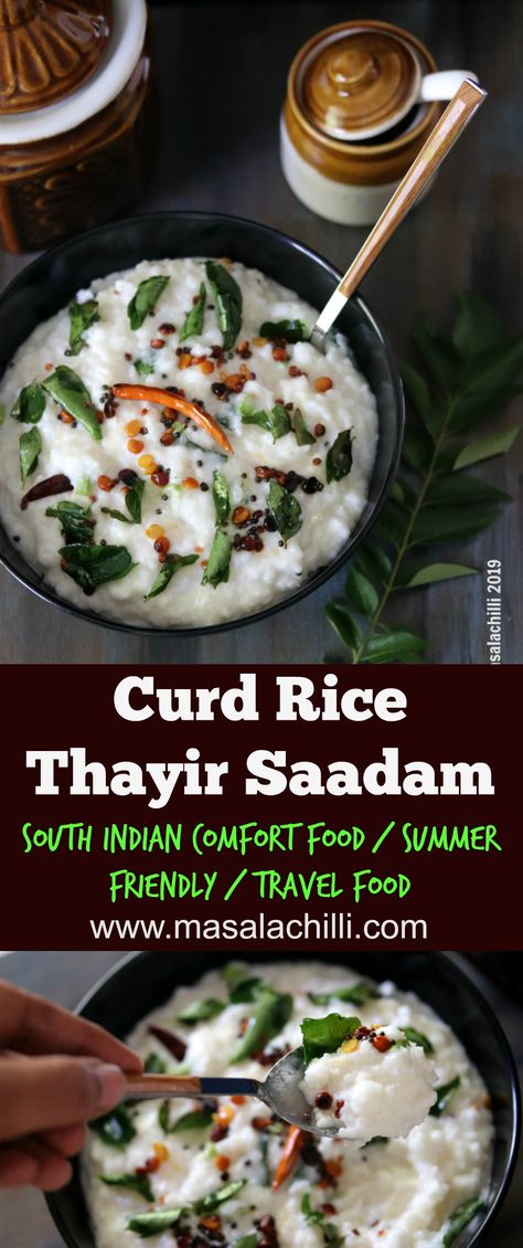 Upset Stomach Food, Curd Rice Recipe, Indian Comfort Food, Easy Meal Prep Lunches, Lunch Recipes Indian, Curd Rice, Sommer Mad, Indian Rice Recipes, Vegetarian Recipes Lunch