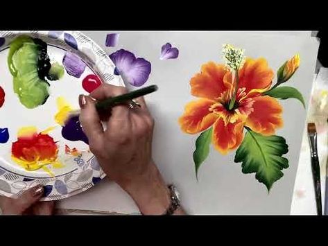 (38) Learn to Paint One Stroke With Donna | Donna Dewberry 2024 - YouTube Donna Dewberry Painting Free Pattern, Donna Dewberry Painting, Paint With Me, Donna Dewberry, On Live, Painting Tutorials, Learn To Paint, Tropical Flowers, Painting Tutorial