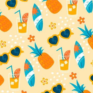 Summer Vector Illustrations, Summer Pattern Design, Watercolor Text, Summer Vector, Cute Images For Wallpaper, Quirky Prints, 3d Sublimation, Summer Illustration, Summer Icon