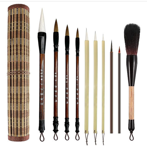 My favorite brushes! Eco-Friendly and great quality. Calligraphy Brush Pen, Chinese Calligraphy Brush, Drawing Art Supplies, Kanji Japanese, Bamboo Pen, Calligraphy Brush, Bamboo Brush, Chinese Brush, Brush Type