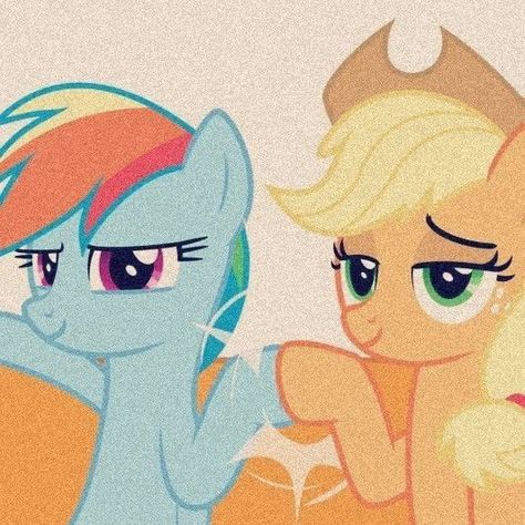 Applejack Rainbow Dash, Mlp Icons Applejack, Apple Jack X Rainbow Dash, Apple Jack And Rarity, Rainbow Dash X Applejack, Applejack And Rainbow Dash, Old Kids Cartoons, Rainbow Dash And Applejack, Applejack Icon