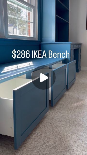 Windows With Bench Seats, Bench Seating Near Window, Window Bench Seat With Storage Living Room, Built In Seating Under Window, Create Window Seat, Ikea Built In Around Window, Window Bench Seat With Storage Bedroom, Built In Storage Around Window, Ikea Bookcase Bench