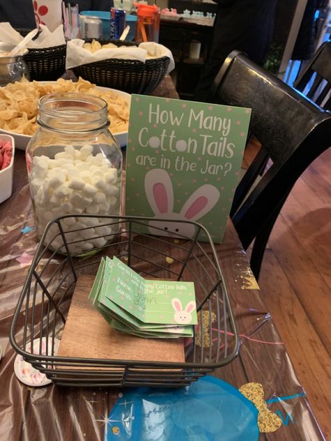 Easter gender reveal game Easter Egg Hunt Gender Reveal, Easter Themed Baby Shower Ideas, Easter Gender Reveal Ideas, Easter Egg Gender Reveal, Easter Themed Gender Reveal, Easter Gender Reveal Party, Easter Baby Shower Theme, Easter Gender Reveal, Easter Party Games