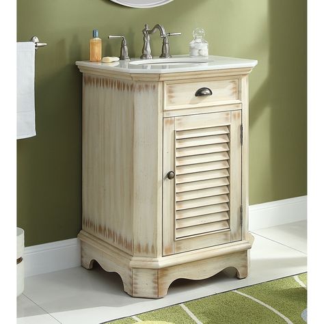 Powder Room Sink Vanity, Homestead Style, Powder Room Sink, Rustic Vanity, Best Bathroom Vanities, Beige Bathroom, White Marble Countertops, Sink Vanity, Sink Cabinet