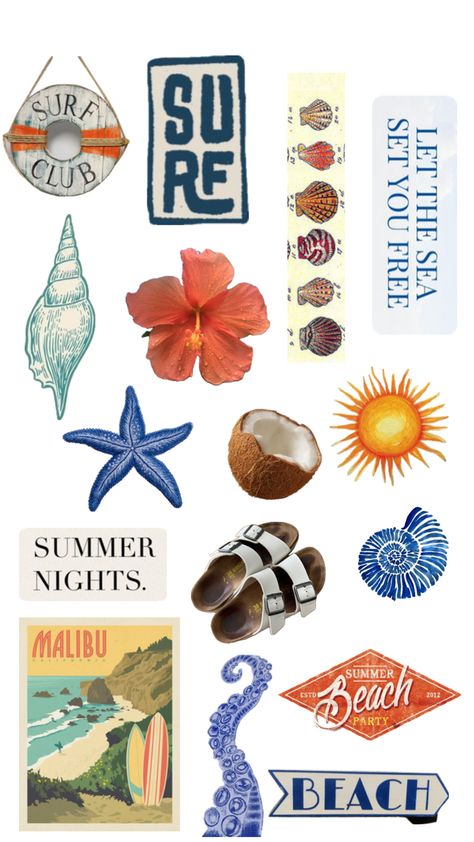 2025 Sticker, Scrapbook Fonts, Surf Stickers, Korean Stickers, Cute Summer Wallpapers, Scrapbook Printing, Summer Scrapbook, Wallpaper Stickers, Iphone Wallpaper Photos