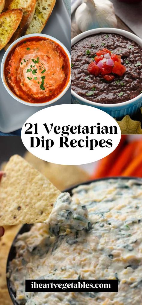 If you’re looking for a delicious dish to serve for a party, try one of these tasty vegetarian dip recipes! From savory, cheesy dips to sweet, chocolatey dessert dips, there’s something on this list for everyone! Vegetarian Party Dips, Veggie Dip No Mayo, Easy Vegetarian Dips, Vegetarian Dips For Parties, Curry Dip For Vegetables, Meatless Dips, Easy Appetizers Vegetarian, Vegetarian Dips And Appetizers, Appetizer Dips For Party