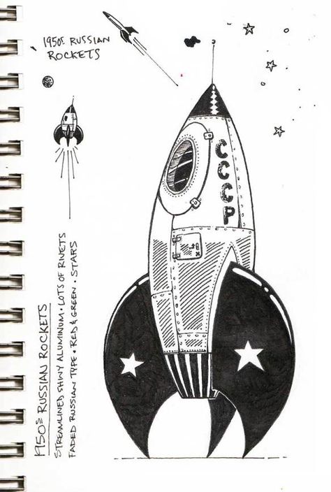 Drawing10_web Rocket Drawing, Vintage Spaceship, Spaceship Drawing, Ship Sketch, Spaceship Illustration, Rocket Tattoo, Rocket Art, Food Tattoos, Mouthwatering Food