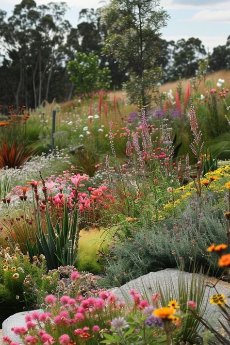 Native Garden Designs are a beautiful and sustainable choice for any landscape! 🌿🏞️ Featuring indigenous plants and eco-friendly layouts, these designs are a delightful blend of nature and local beauty. Quick to cultivate and bursting with natural charm, Native Garden Designs are perfect for creating a vibrant and resilient garden. Indulge in this eco-friendly twist on traditional gardening today! 🌱✨ #NativeGardenDesigns #SustainableLandscaping #EcoFriendlyGardening #LocalFlora Native Plant Landscape, Australian Garden Design, California Native Garden, Townhouse Garden, California Plants, Australian Native Garden, Prairie Garden, Front Garden Landscape, Front Garden Design