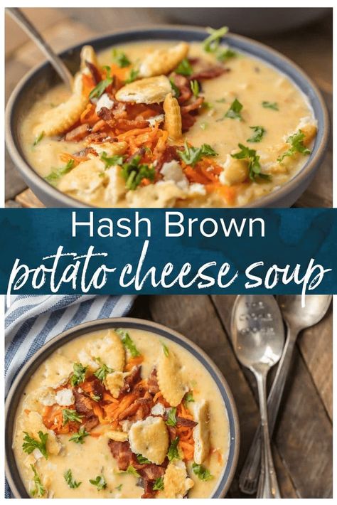 Classic Potato Soup Recipe, Hash Brown Potato Soup, Potato Cheese Soup, Comfort Food Soup, Soup Video, Cheesy Potato Soup, Potato Soup Easy, Comfort Soup Recipes, Potato Cheese