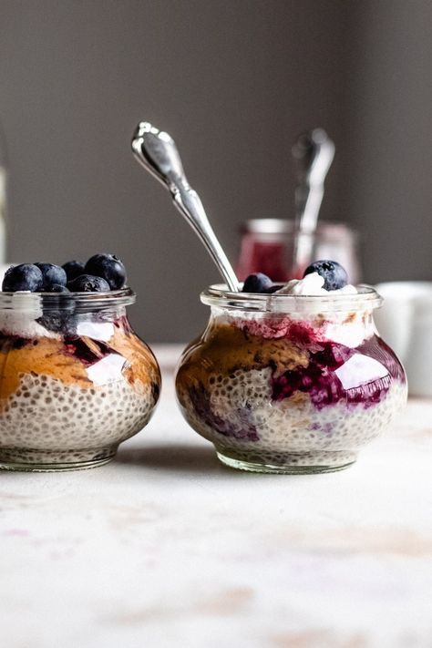 Protein packed healthy peanut butter and jelly chia pudding that makes for the easiest meal prep friendly healthy breakfast recipe with a Paleo and Keto option! Easy, simple ingredients for a kid friendly, vegan breakfast! #chiapudding #vegan #keto #paleo #thebananadiaries Easiest Meal Prep, Banana Diaries, Vegan Breakfast Options, Keto Chia Pudding, Chia Pudding Recipe, Chia Seed Recipes Pudding, Pea Protein Powder, Healthy Vegan Breakfast, Dairy Free Yogurt