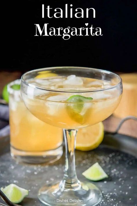 This Italian margarita recipe is subtly sweet and delightfully refreshing. All you need is tequila, amaretto, lime juice, and simple syrup to make this delicious tequila-based cocktail. #italianmargarita #italianmargaritarecipe #tequilacocktails Italian Margarita Recipe, Italian Margarita, Italian Liqueur, Kid Friendly Drinks, Refreshing Drinks Recipes, Fresh Lemonade, Margarita Recipe, Mocktail Recipe, Margarita Recipes