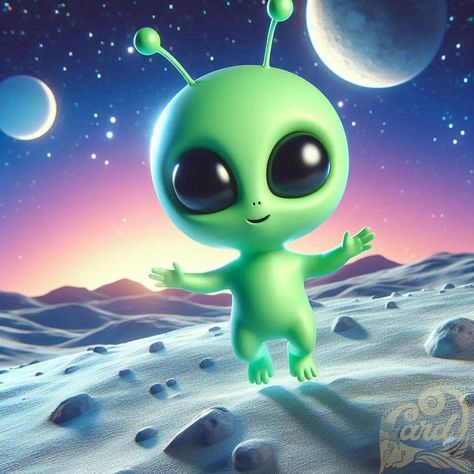 https://card9.com/ai/cute-green-alien Pictures Of Aliens, Cute Aliens, Alien Pictures, Alien Aesthetic, Green Alien, Cute Alien, Ecole Art, Voodoo Dolls, Alien Art