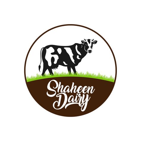 A logo done for a Dairy Farm... Client was satisfied.. Dairy Farm Logo, Milk Logo Design, Milk Logo, Logo Design Collection, Golden Colour, Vegan Milk, Farm Logo, Dairy Farm, Dairy Farms