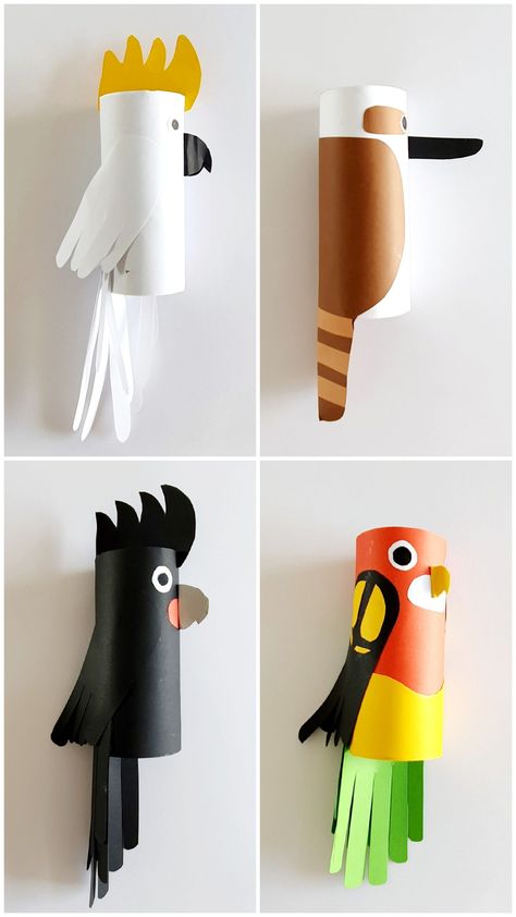 Australian Bird Craft Inspired By "Busy Beaks" - A Few Small Adventures Diy Nautical, Bird Craft, Crafts Easter, Toilet Paper Roll Crafts, Paper Birds, Paper Roll Crafts, Bird Crafts, Seni Origami, Card Crafts