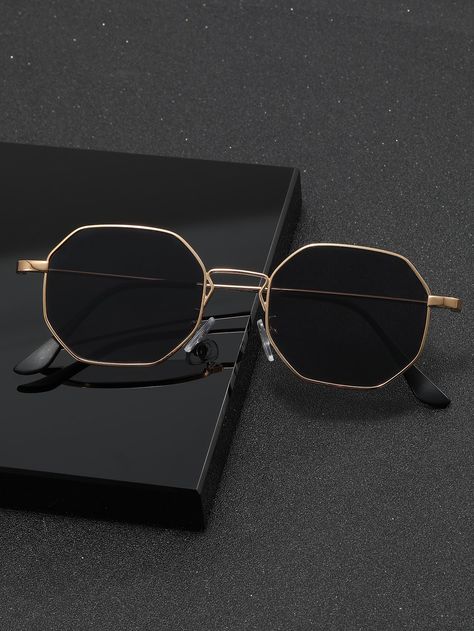 Casual Collar  Copper Alloy   Embellished   Men Accessories Sun Glasses Mens Outfit, Sunglasses Men Aesthetic, Eye Aesthetic, Tattoo Sun, Aesthetic Eye, Mens Eye Glasses, Classy Glasses, Shades For Men, Eyes Aesthetic