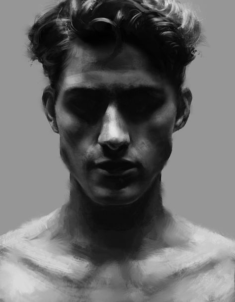 ArtStation - Tonal Practice, Wing Kin Ryan Chan Kin Ryan, High Contrast Photography, Photographie Art Corps, Shadow Portraits, Photography Male, Contrast Photography, Male Portraits, Shadow Face, Face Drawing Reference