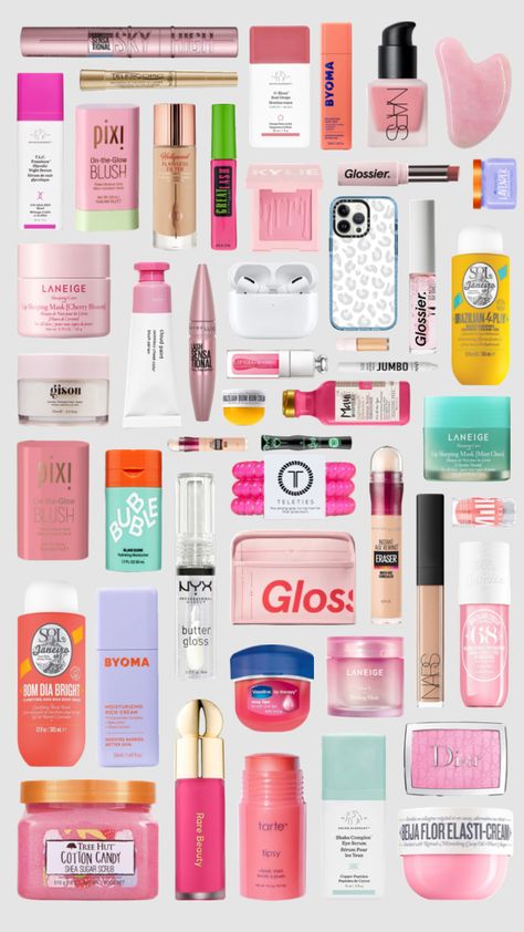 #preppy #makeup #skincare Preppy Makeup Wishlist, Stuff To Get At Ulta, Makeup Preppy Products, Preppy Make Up Products, Skincare And Makeup Aesthetic, Girl Needs Products, Skincare As Makeup, That Girl Products, Makeup Must Haves List