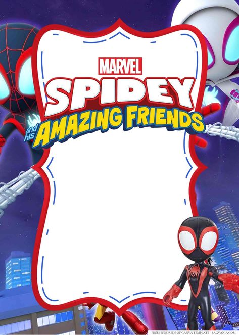 Get 22+ Spidey and His Amazing Friends Birthday Invitation Templates #free #freeinvitation2019 #birthday #disney #invitations #invitationtemplates Spidey And Friends Birthday, Friends Birthday Invitation, Spiderman Birthday Invitations, Birthday Invite Template, Mini Sliders, Spidey And His Amazing Friends, Craft Station, Disney Invitations, Birthday Disney