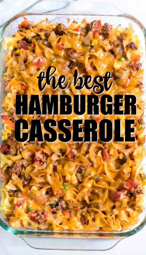 Noodles Ground Beef, Hamburger Casseroles Recipes, Hamburger Dishes, Hamburger Casserole, Beef Pasta, Beef Casserole Recipes, Hearty Meal, Crock Pot Recipes, Ground Beef Recipes For Dinner