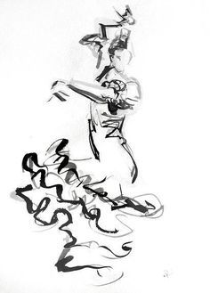 Flamenco Drawing, Spanish Dancer, Art Beat, Dance Paintings, Spanish Art, Argentine Tango, Flamenco Dancers, Art Corner, Indian Paintings