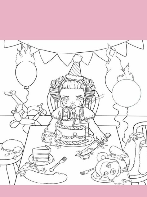 Melanie Martinez Colouring Pages, Melanie Martinez Cry Baby Coloring Book, Melanie Martinez Drawings Color Book, Coloring Pages Melanie Martinez, Melanie Martinez Coloring Book Pages, Melanie Martinez Coloring Pages, Cry Baby Coloring Book, Cry Baby Storybook, Melanie Martinez Coloring Book