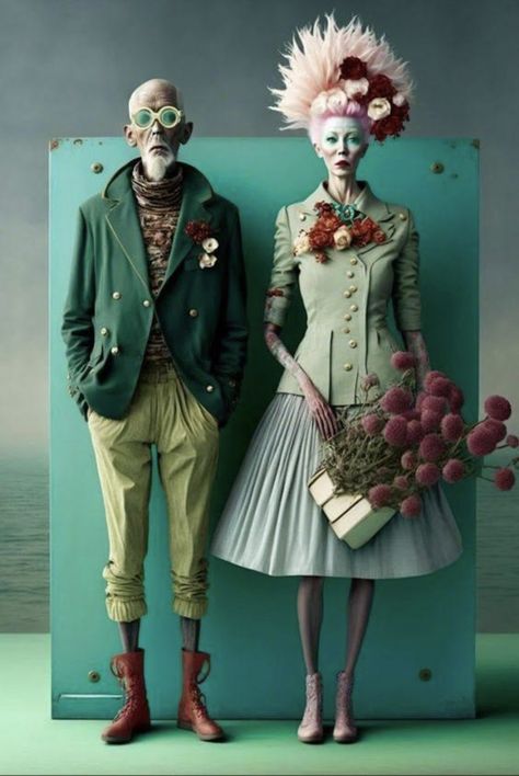 Vieux Couples, Jonas Peterson, Fantastic Fashion, Mode Costume, Surreal Photos, Advanced Style, Future Fashion, Art Plastique, Beautiful Art