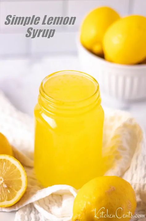 Lemon Syrup For Drinks, Lemon Pancake Syrup, Cake Simple Syrup Recipes, Lemon Syrup For Cake, Lemon Simple Syrup For Cakes, Lemon Syrup Recipe, Simple Syrup For Cakes, Cake Soak, Syrup For Pancakes