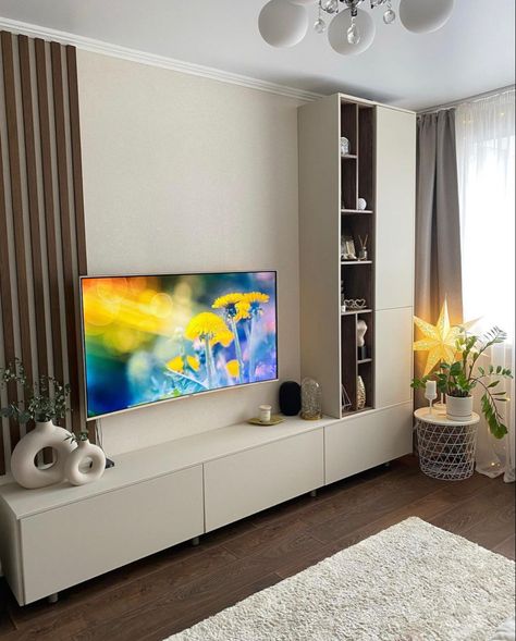 Ruang Tv, Studio Layout, Living Room Wall Units, Tv Room Design, التصميم الخارجي للمنزل, Living Room Design Inspiration, Small Living Room Decor, Living Room Design Decor, Home Design Living Room